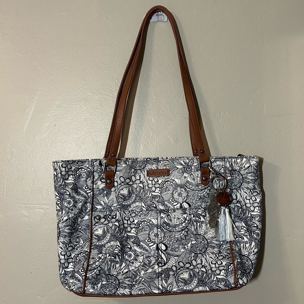 Sakroots artist Circle Metro Tote - Navy Spirit Desert NWOT